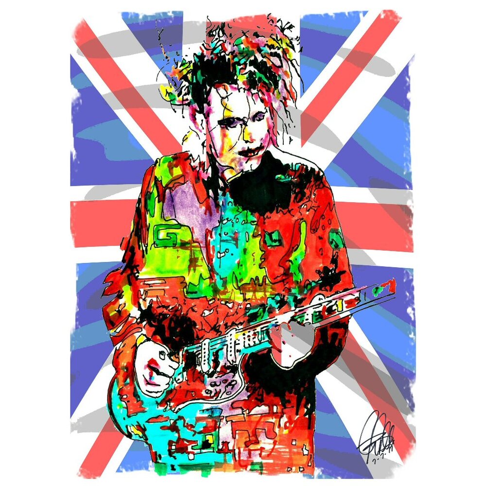 Robert Smith The Cure Goth Rock Music Poster Print Wall Art 18x24